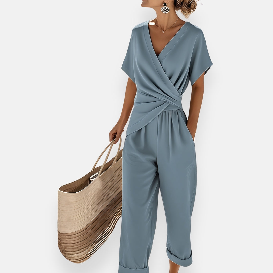 Emma - Draped Knot Jumpsuit