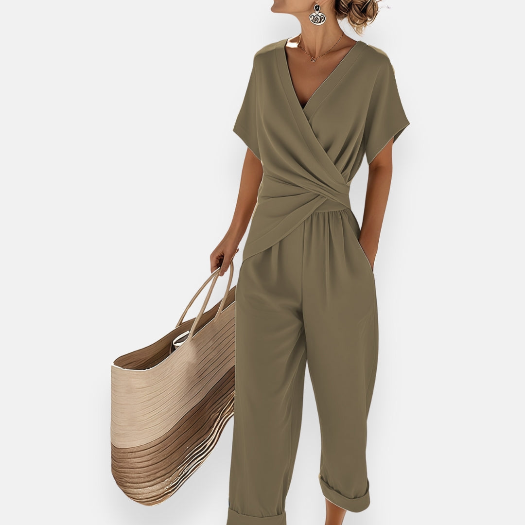 Emma - Draped Knot Jumpsuit