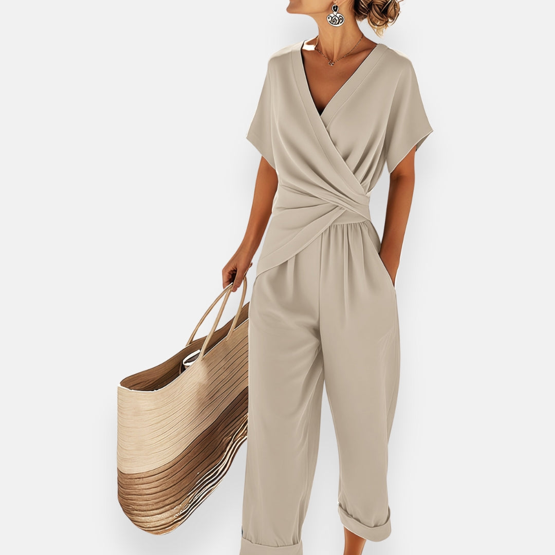 Emma - Draped Knot Jumpsuit