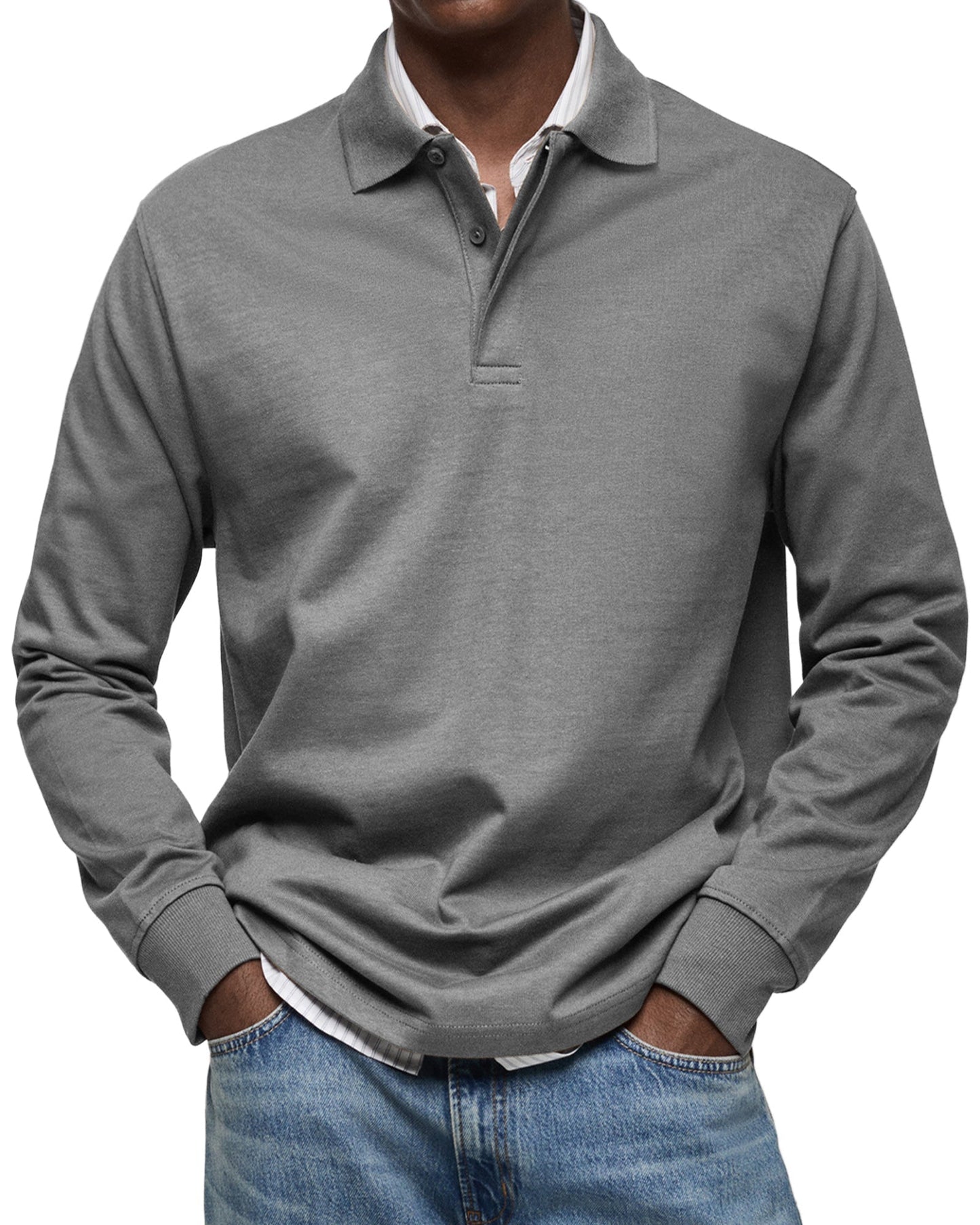 Liam - Classic Long Sleeve Polo Shirt
