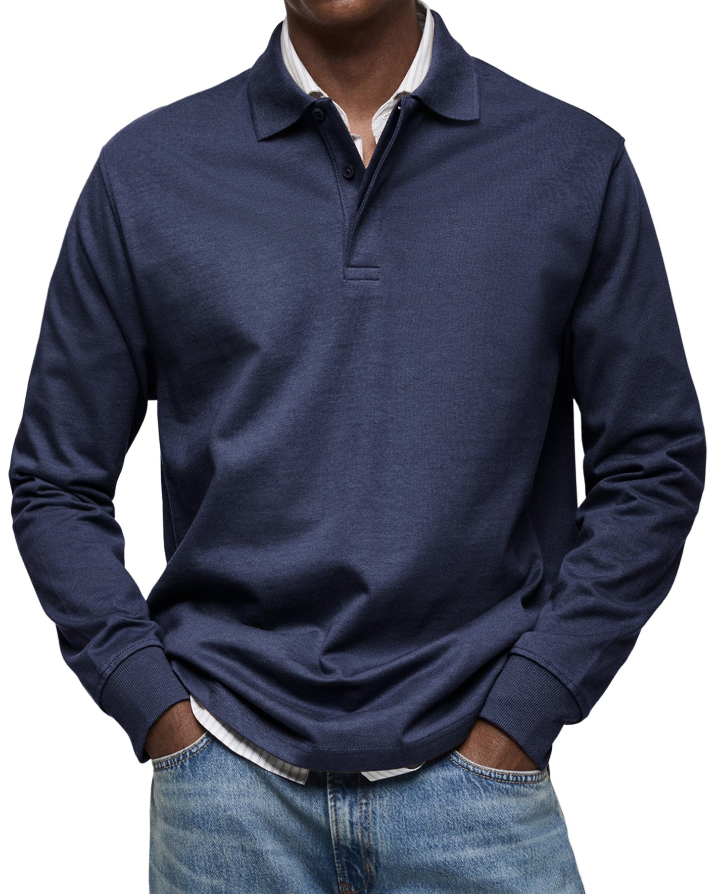 Liam - Classic Long Sleeve Polo Shirt