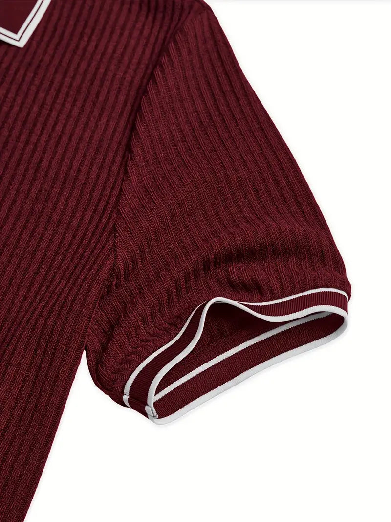 Liam - Mediterranean Ribbed Polo