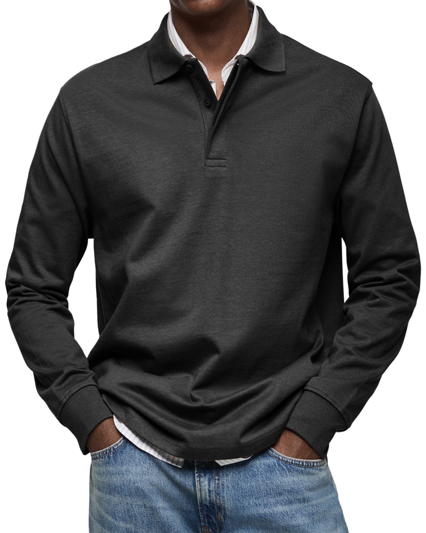 Liam - Classic Long Sleeve Polo Shirt