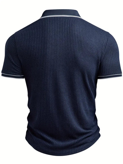 Liam - Mediterranean Ribbed Polo