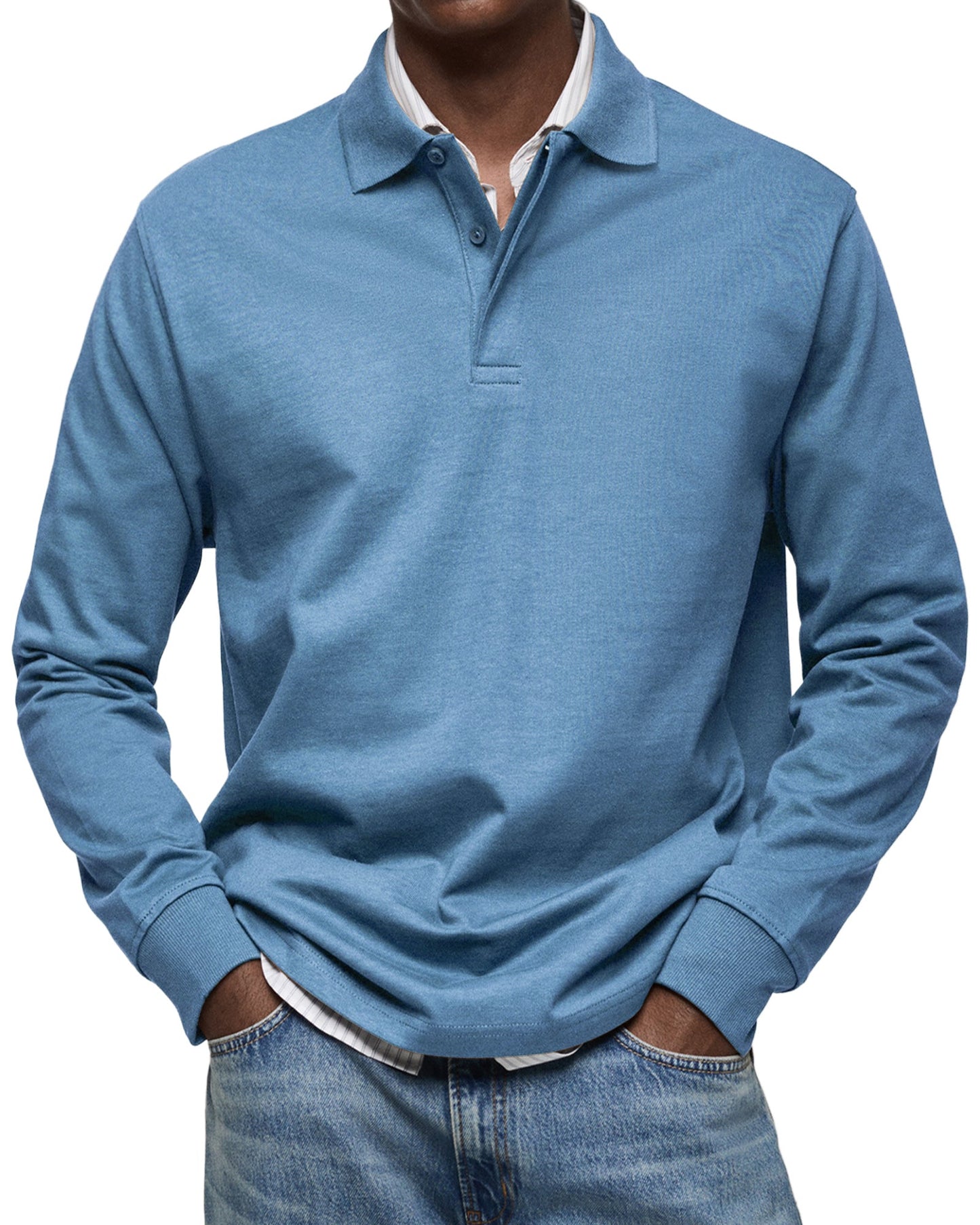 Liam - Classic Long Sleeve Polo Shirt