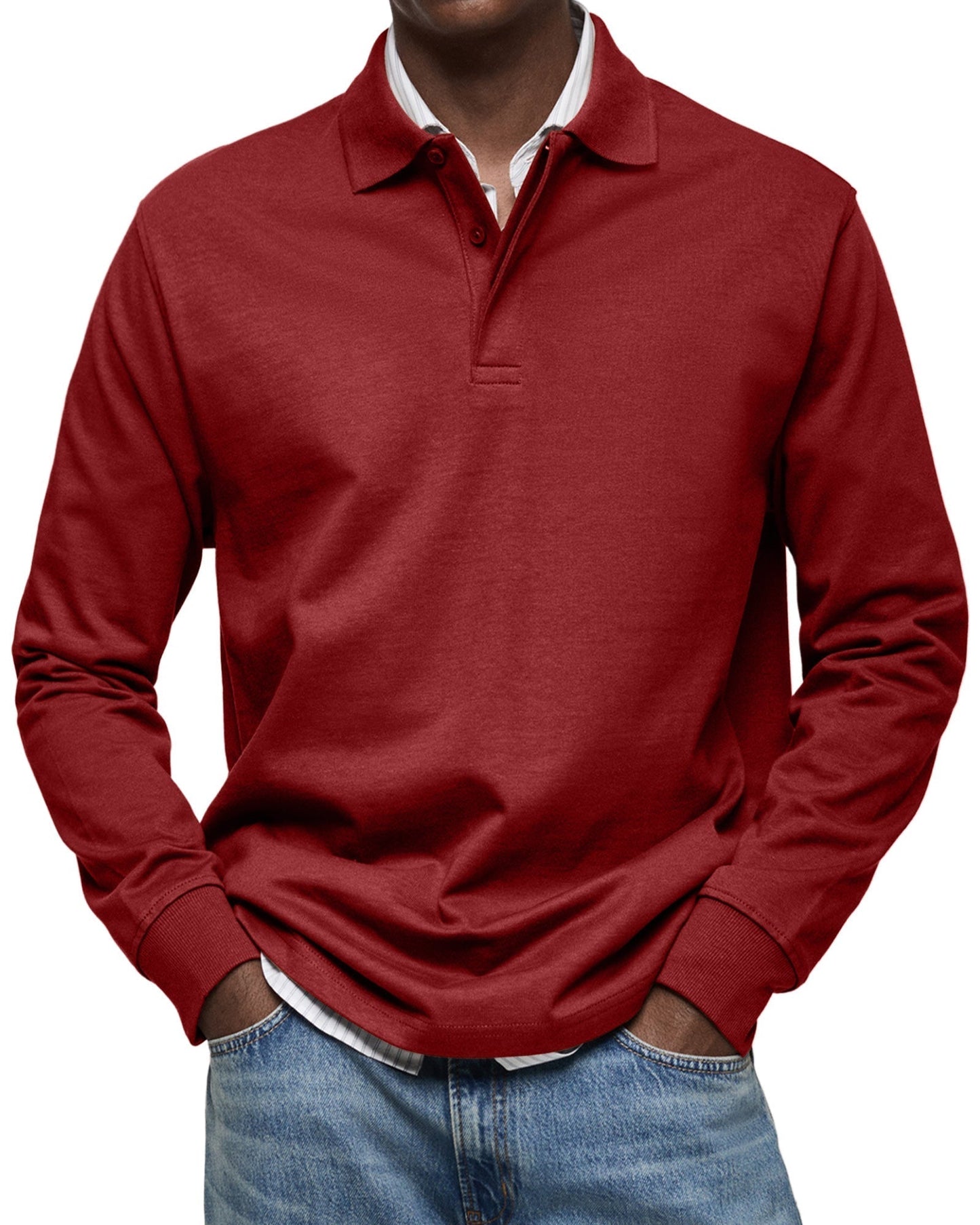 Liam - Classic Long Sleeve Polo Shirt