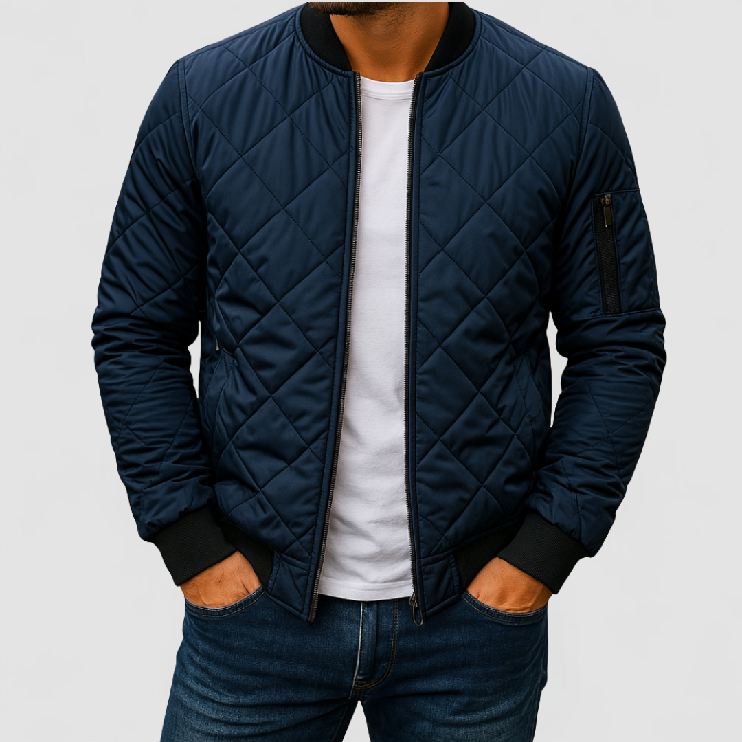 Lucas - Cotton Diamond Pattern Jacket