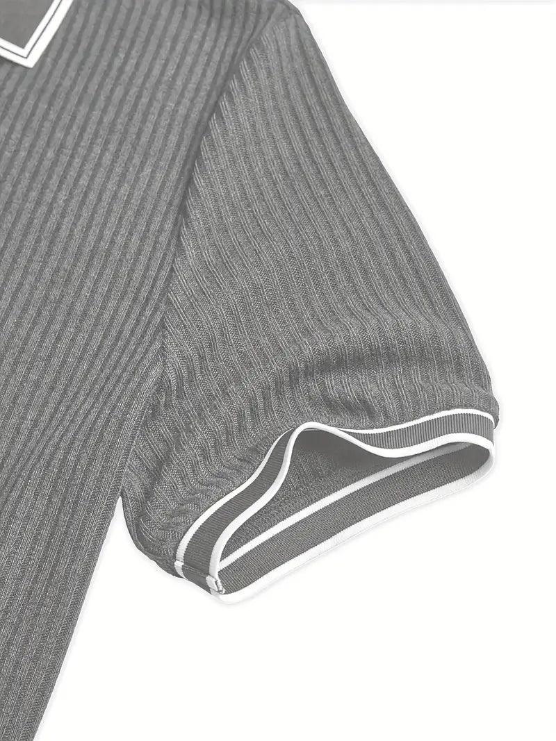Liam - Mediterranean Ribbed Polo