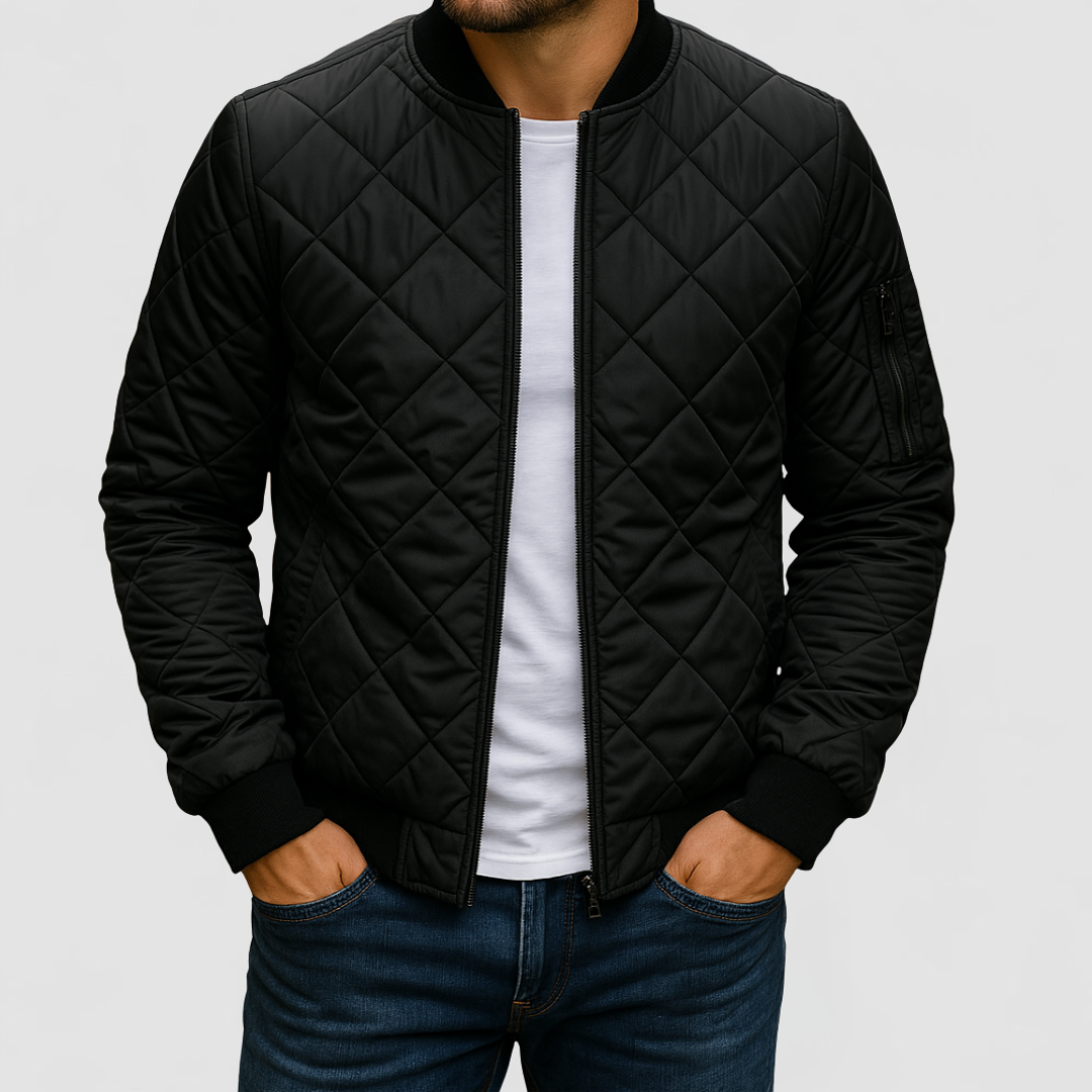 Lucas - Cotton Diamond Pattern Jacket