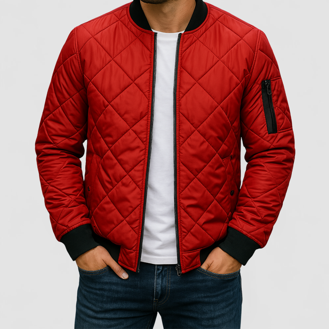 Lucas - Cotton Diamond Pattern Jacket