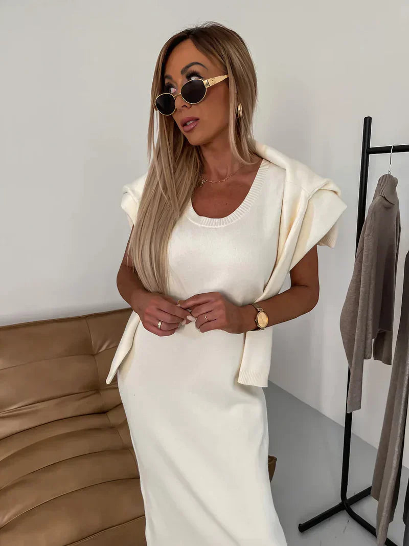 Olivia - Rollneck Midi Dress set