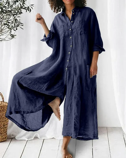 Emma - Serenity Playsuit in Linen