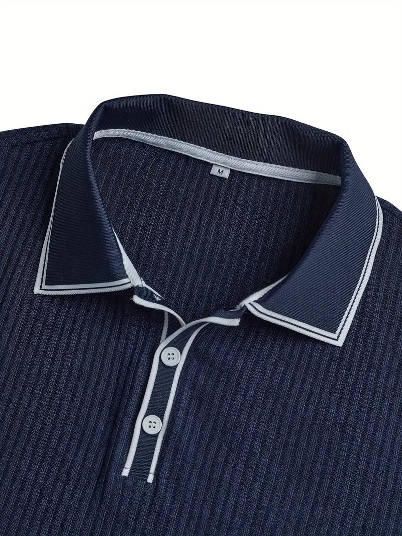 Liam - Mediterranean Ribbed Polo