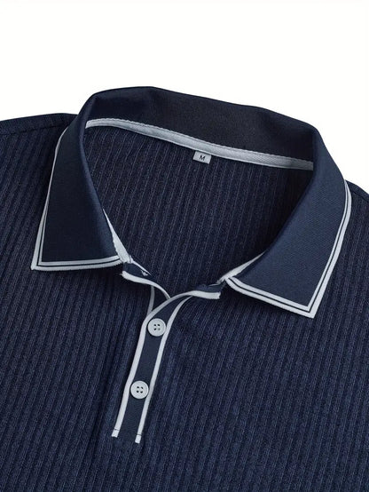 Liam - Mediterranean Ribbed Polo