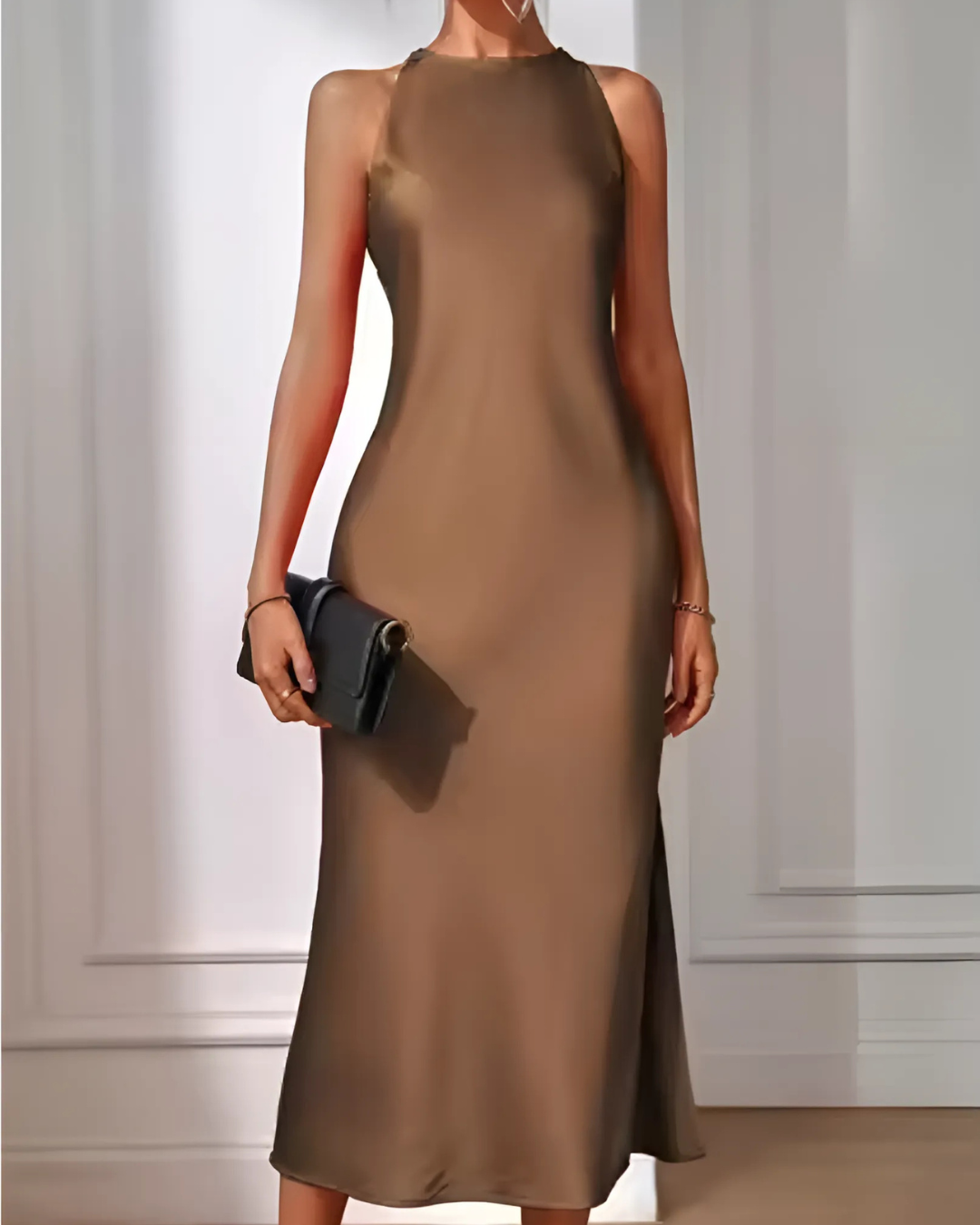 Olivia - Satin Look Midi Dress