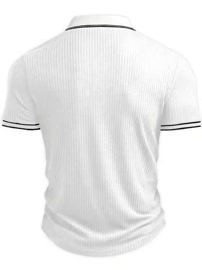 Liam - Mediterranean Ribbed Polo
