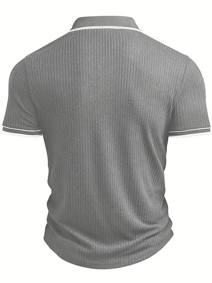 Liam - Mediterranean Ribbed Polo