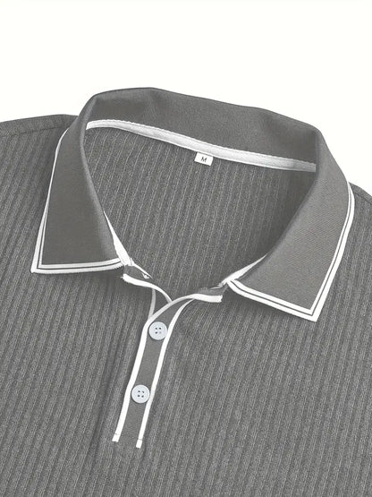 Liam - Mediterranean Ribbed Polo