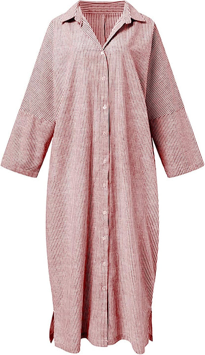 Olivia - Long Sleeve Shirt Dress