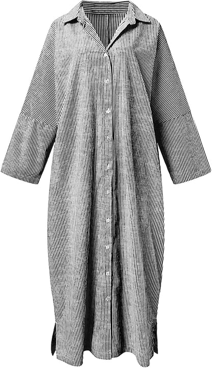 Olivia - Long Sleeve Shirt Dress
