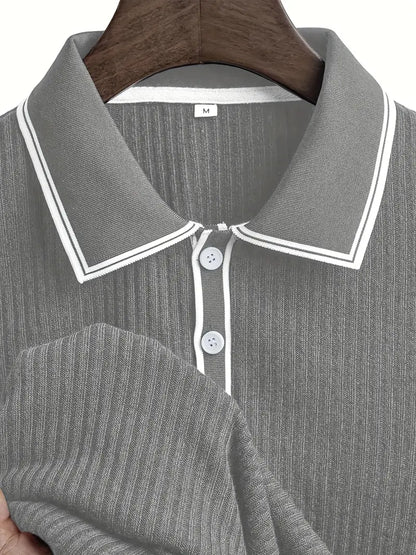 Liam - Mediterranean Ribbed Polo