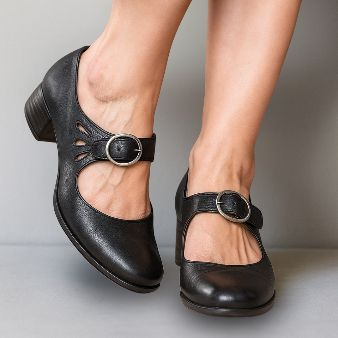 Evita - Orthopaedic Leather Flats