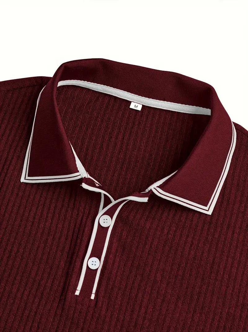Liam - Mediterranean Ribbed Polo