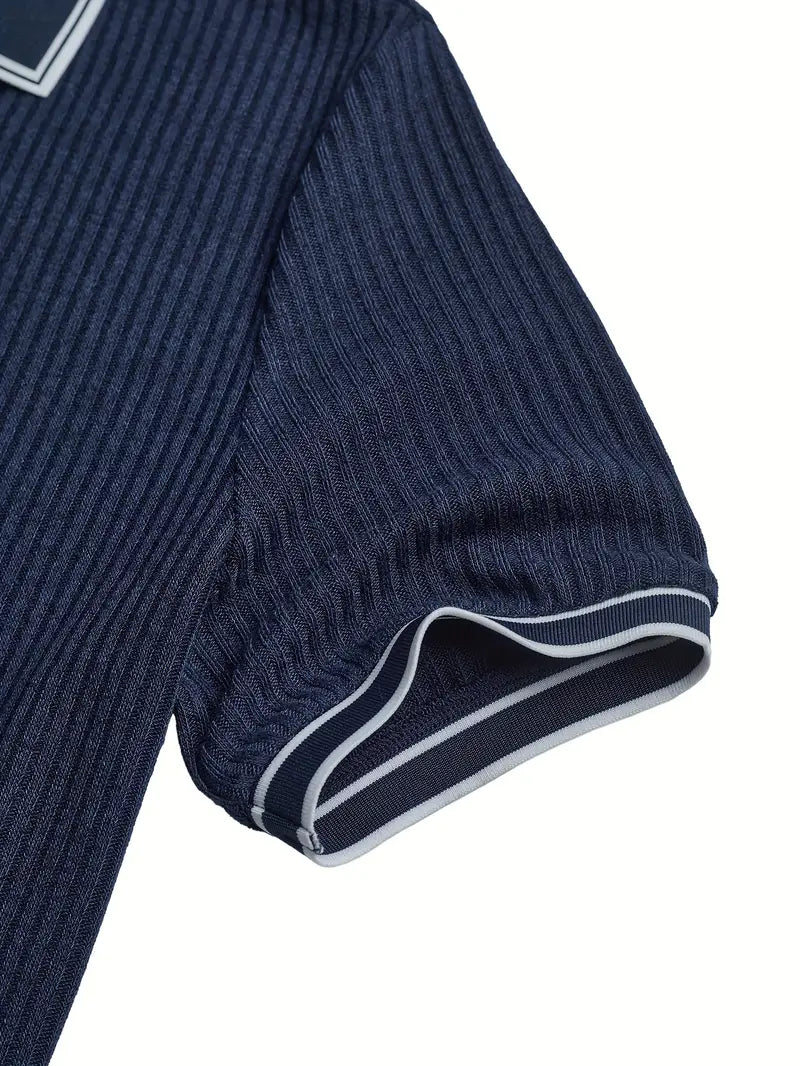 Liam - Mediterranean Ribbed Polo