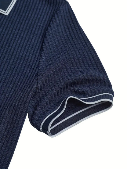 Liam - Mediterranean Ribbed Polo