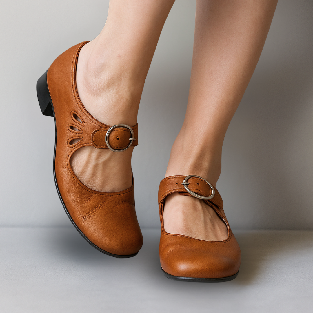 Evita - Orthopaedic Leather Flats