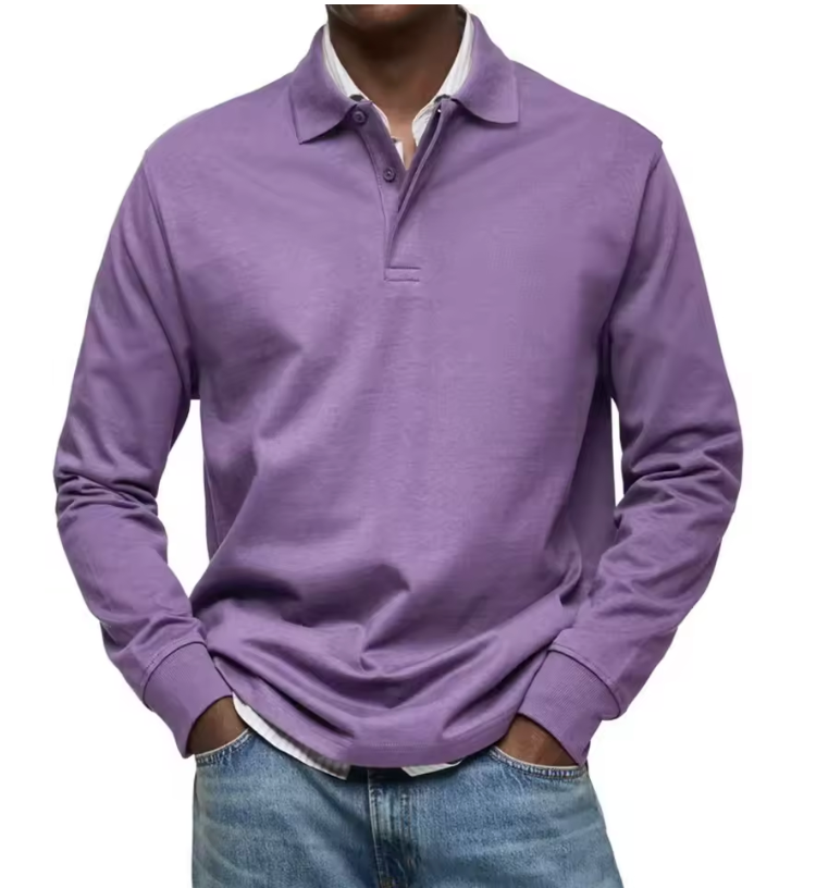 Liam - Classic Long Sleeve Polo Shirt