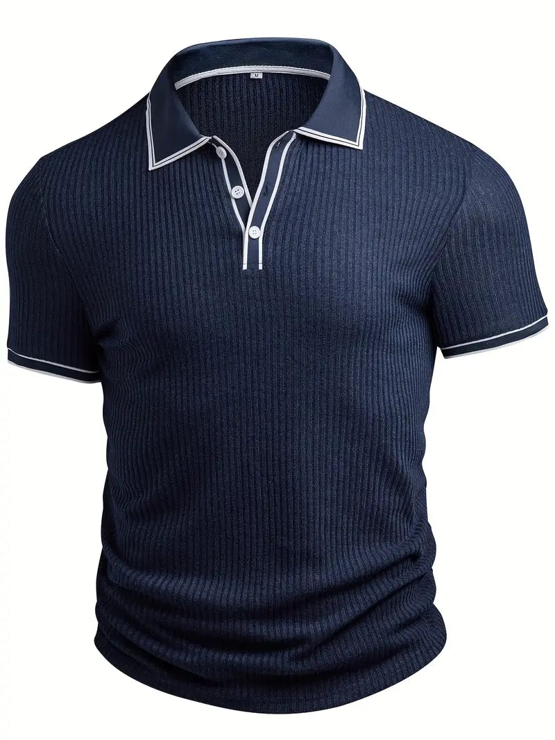 Liam - Mediterranean Ribbed Polo