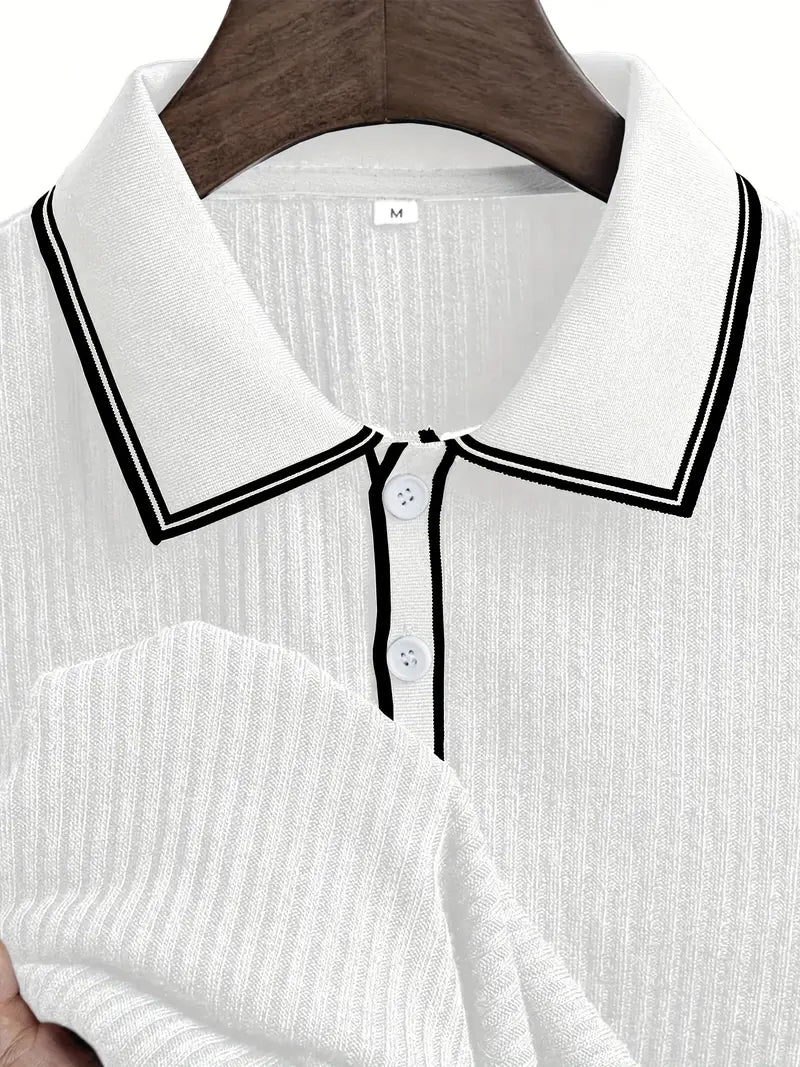 Liam - Mediterranean Ribbed Polo
