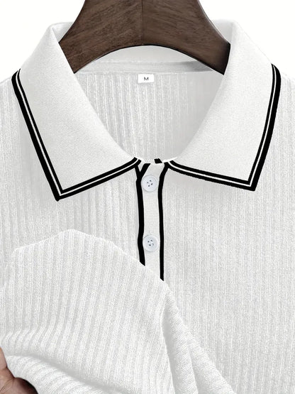 Liam - Mediterranean Ribbed Polo