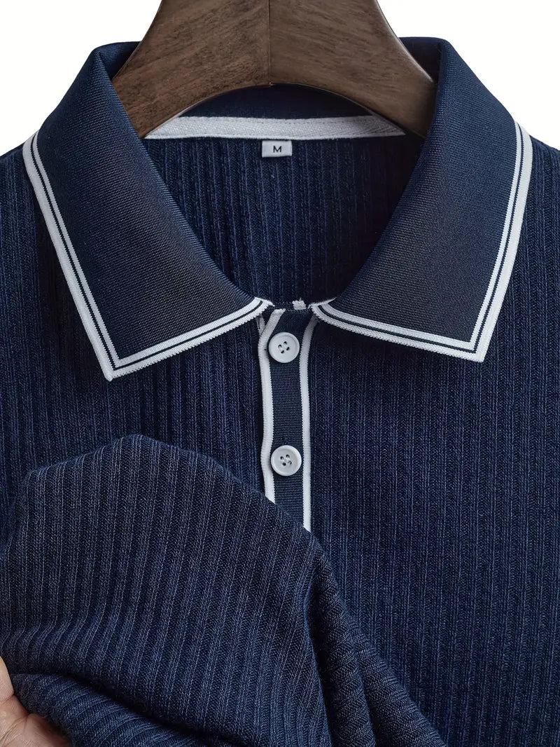 Liam - Mediterranean Ribbed Polo