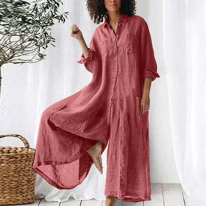 Emma - Serenity Playsuit in Linen