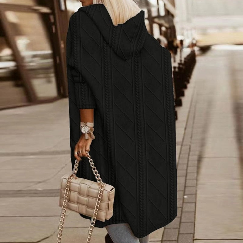 Mia - Extended Length Hooded Cardigan
