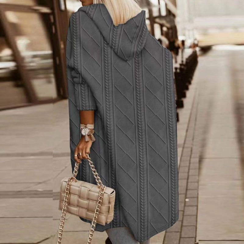 Mia - Extended Length Hooded Cardigan